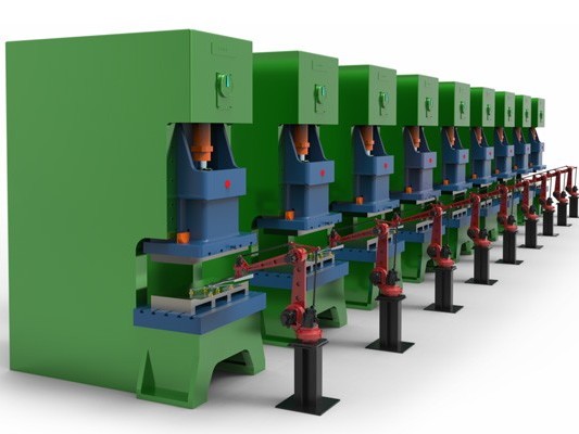 四軸衝壓機器人連線應用