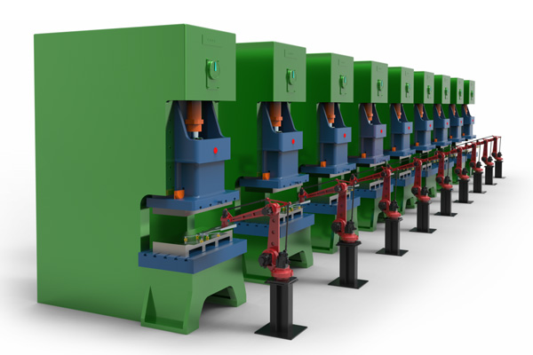 四軸衝壓機器人連線應用